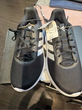 adidas Black and White Men's Athletic Running Shoes